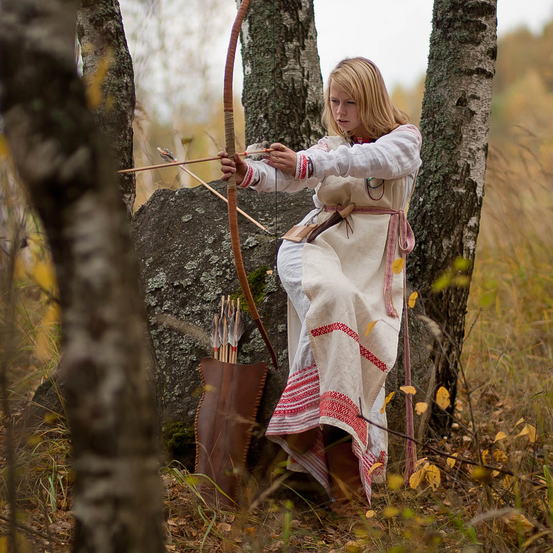 Sexy photo Girls in Slavic costumes in Seville
